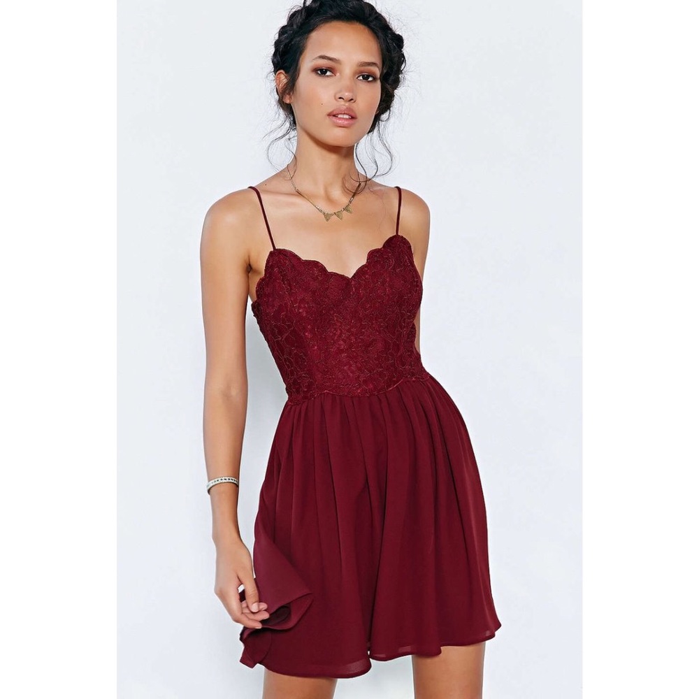 Burgundy lace Kimchi Blue dress